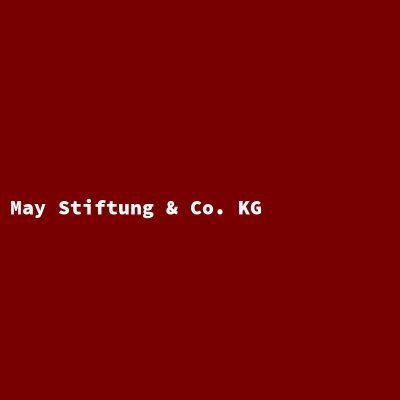 Hersteller: May Stiftung &amp; Co. KG