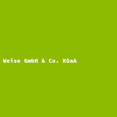 Hersteller: Weise GmbH &amp; Co. KGaA