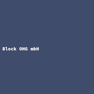 Hersteller: Block OHG mbH