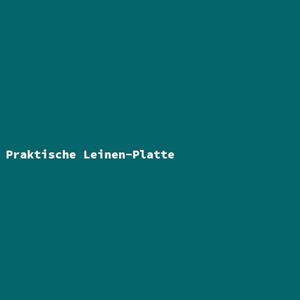 Practical Linen Plate