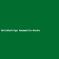 Reichhaltige Baumwolle-Decke
