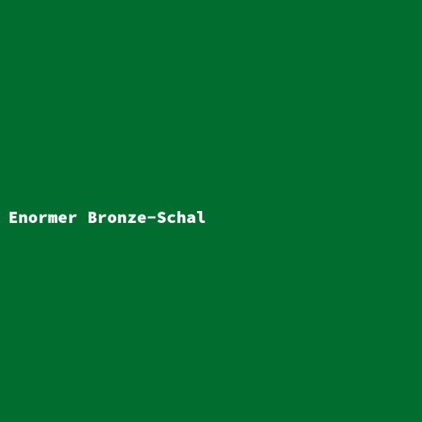 Enormer Bronze-Schal