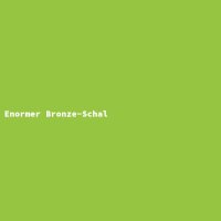 Enormer Bronze-Schal