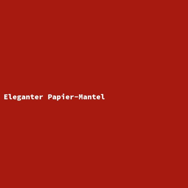 Eleganter Papier-Mantel