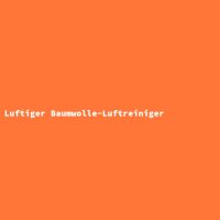 Luftiger Baumwolle-Luftreiniger