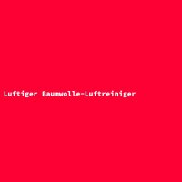 Luftiger Baumwolle-Luftreiniger